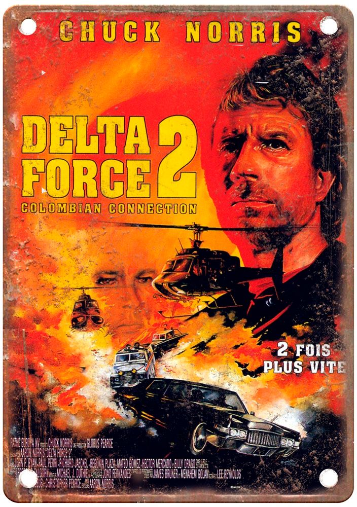 Delta Force 2 Vintage Movie Poster Old Retro Look Metal Sign