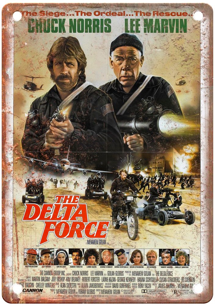 Delta Force Vintage Movie Poster Old Retro Look Metal Sign