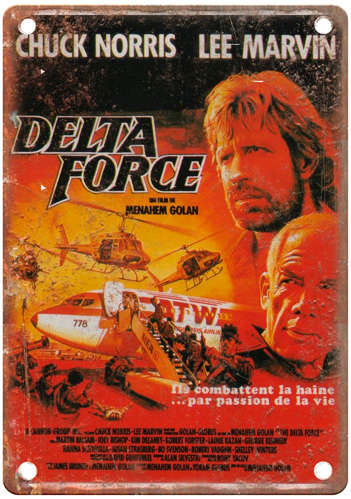 Delta Force Vintage Movie Poster Old Retro Look Metal Sign