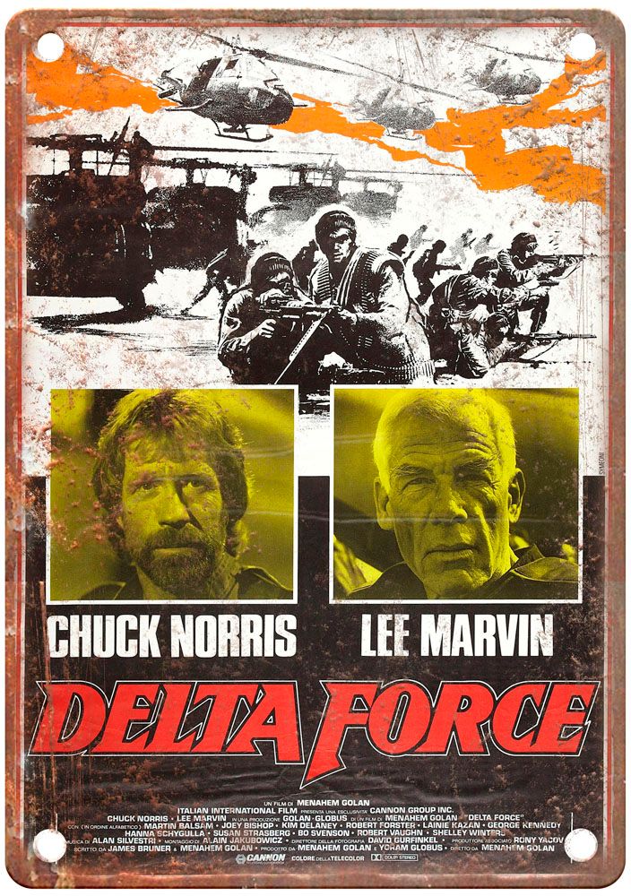 Delta Force Vintage Movie Poster Old Retro Look Metal Sign