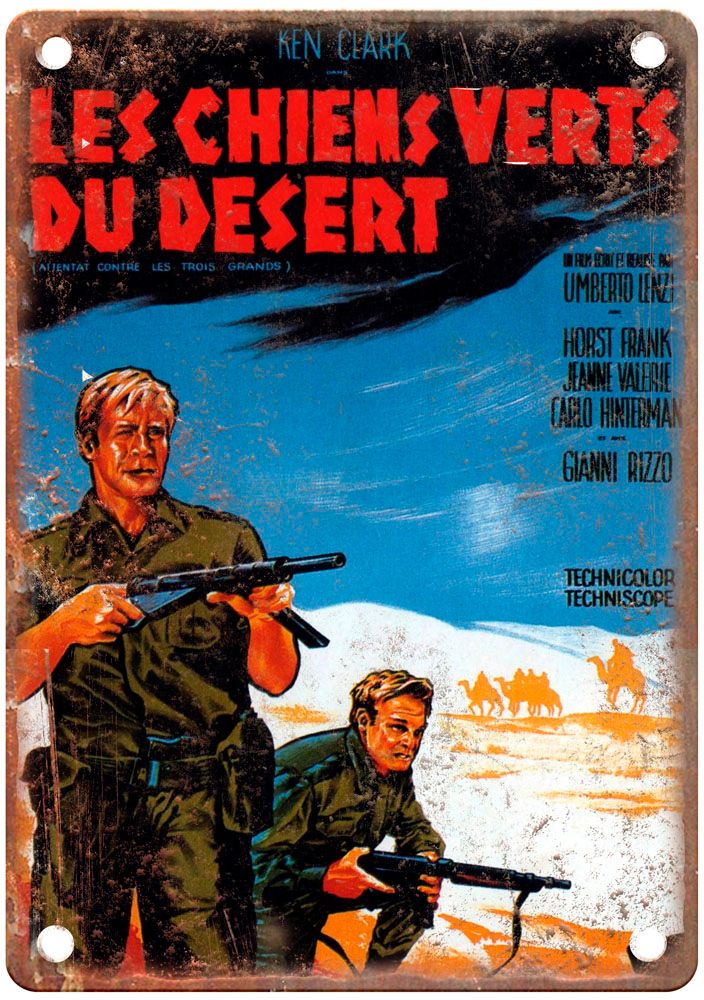 Desert Commandos Vintage Movie Poster Old Retro Look Metal Sign