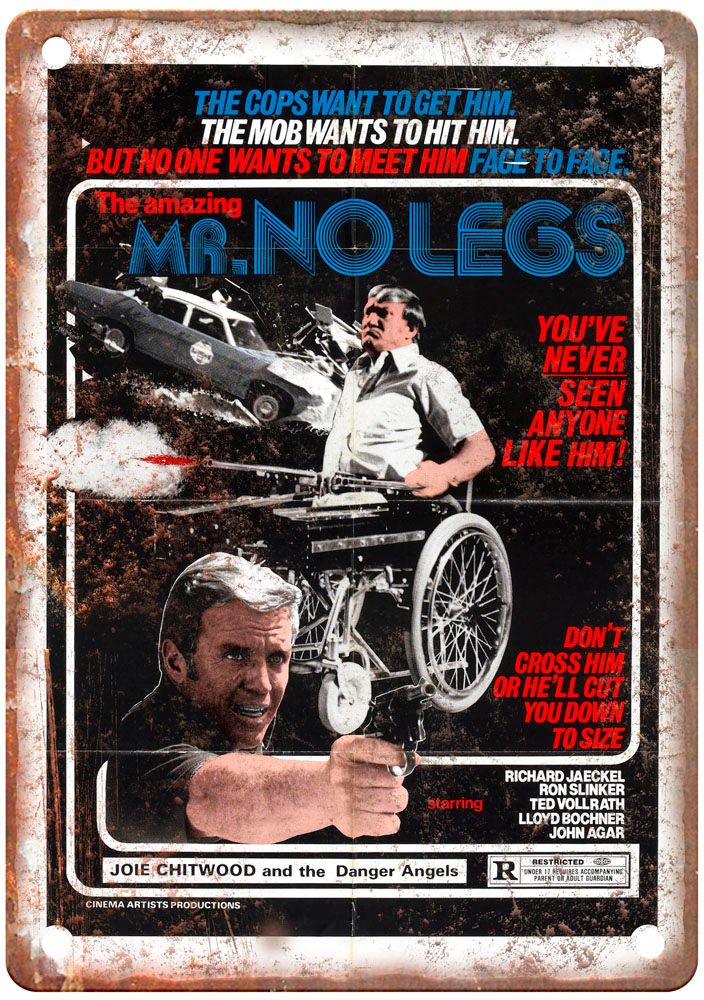 Amazing Mr No Legs Vintage Movie Poster Old Retro Look Metal Sign