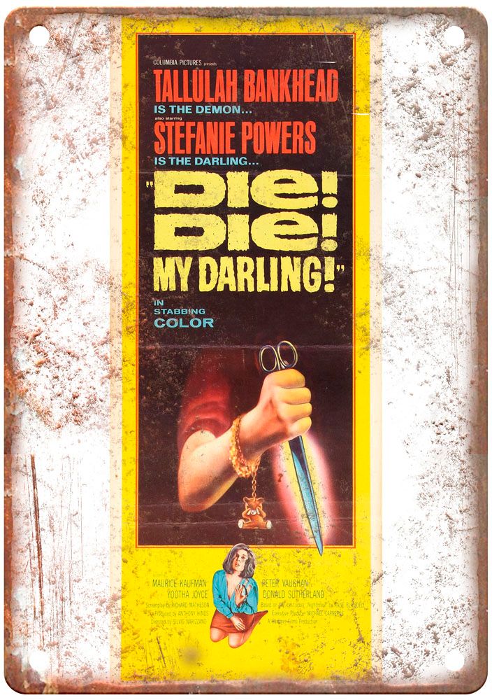 Die Die My Darling Vintage Movie Poster Old Retro Look Metal Sign