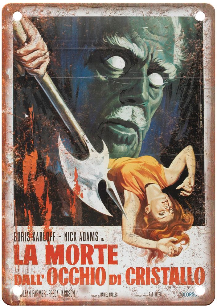 Die Monster Die Vintage Movie Poster Old Retro Look Metal Sign