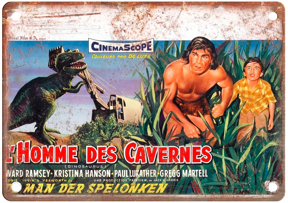 Dinosaurus Vintage Movie Poster Old Retro Look Metal Sign