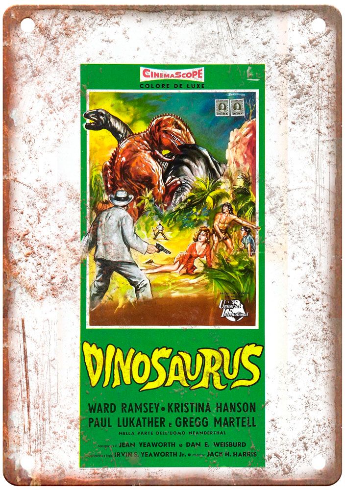 Dinosaurus Vintage Movie Poster Old Retro Look Metal Sign