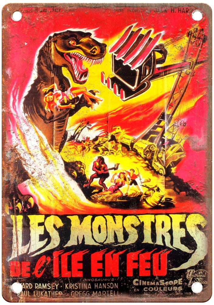 Dinosaurus Vintage Movie Poster Old Retro Look Metal Sign