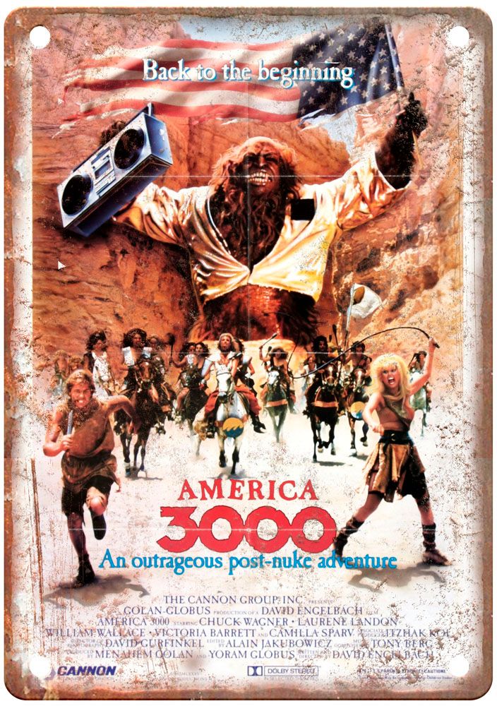 America 3000 Vintage Movie Poster Old Retro Look Metal Sign