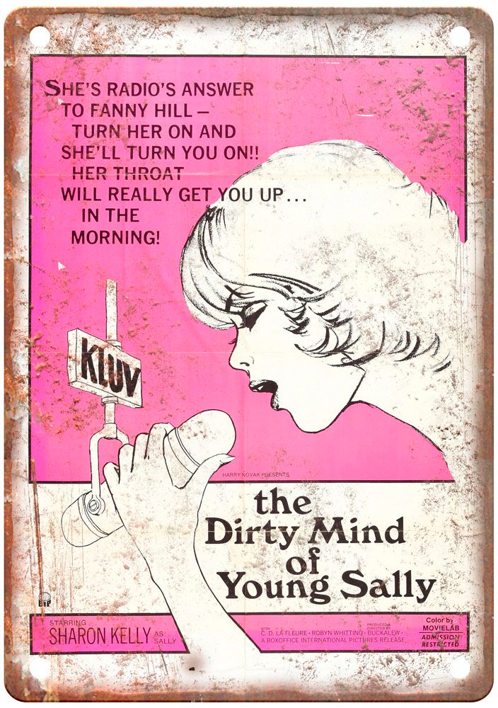 Dirty Mind Of Young Sally Vintage Movie Poster Old Retro Look Metal Sign