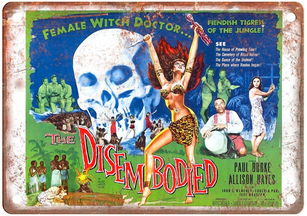 Disembodied Vintage Movie Poster Old Retro Look Metal Sign