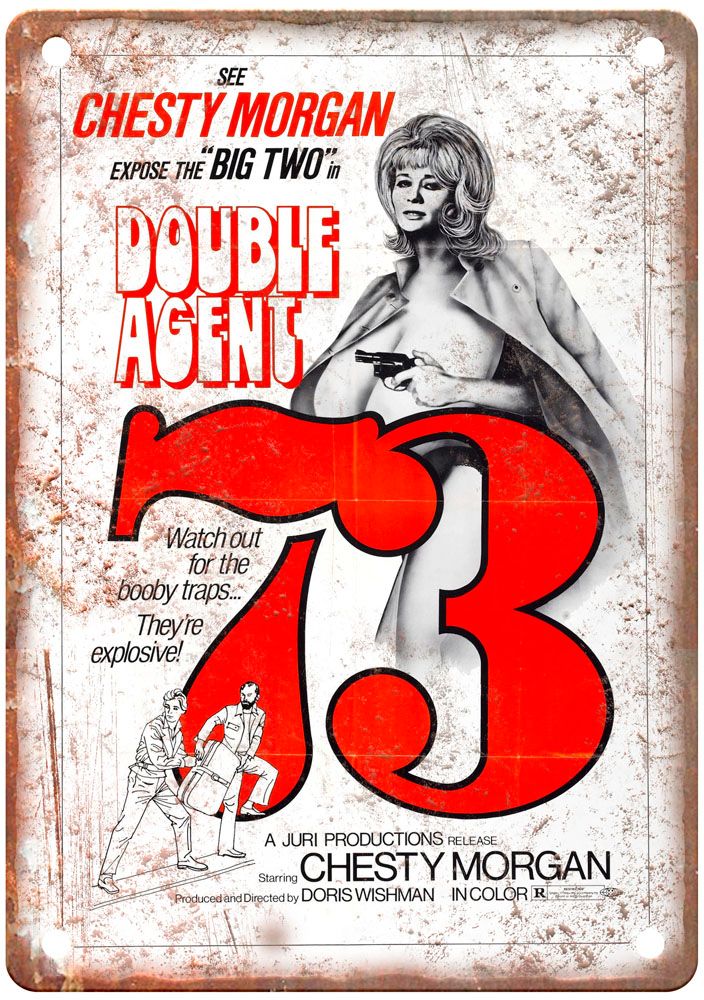 Double Agent 73 Vintage Movie Poster Old Retro Look Metal Sign