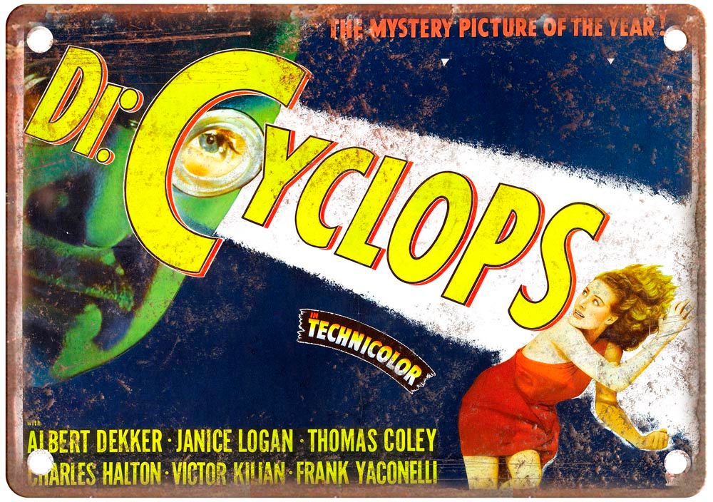 Dr Cyclops Vintage Movie Poster Old Retro Look Metal Sign