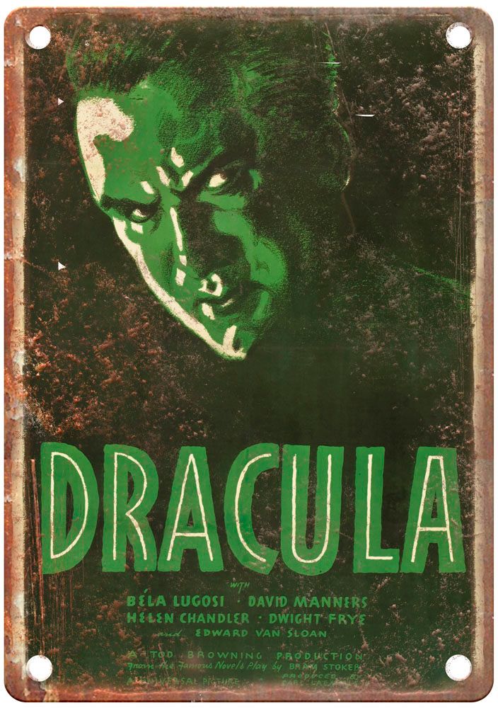 Dracula 1931 Vintage Movie Poster Old Retro Look Metal Sign