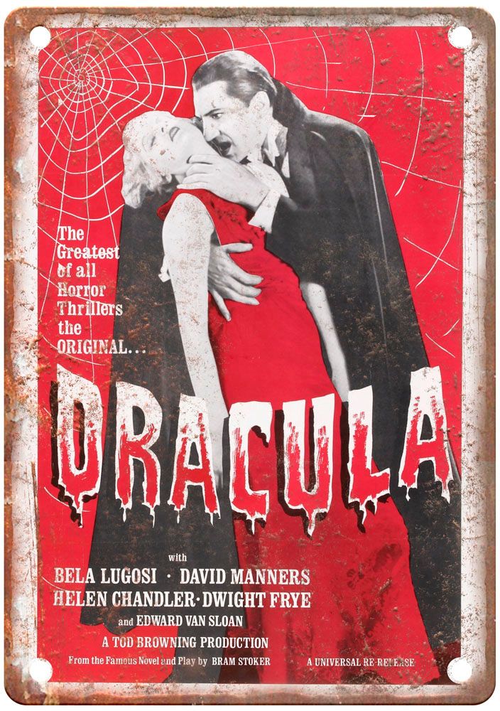 Dracula 1931 Vintage Movie Poster Old Retro Look Metal Sign