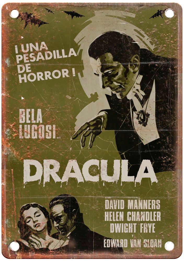 Dracula 1931 Vintage Movie Poster Old Retro Look Metal Sign