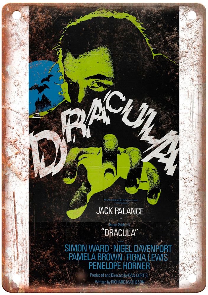 Dracula 1973 Vintage Movie Poster Old Retro Look Metal Sign