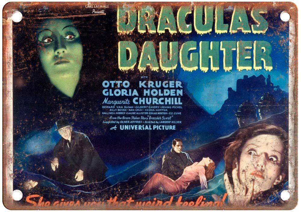 Draculas Daughter 0 Vintage Movie Poster Old Retro Look Metal Sign