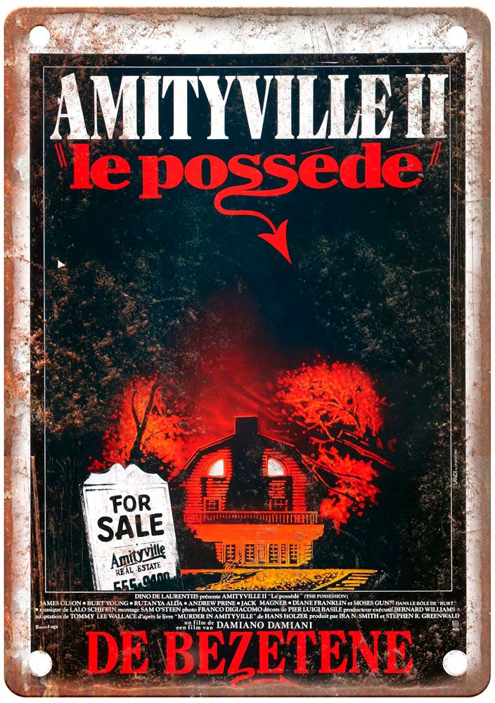 Amityville 2 Possession Vintage Movie Poster Old Retro Look Metal Sign