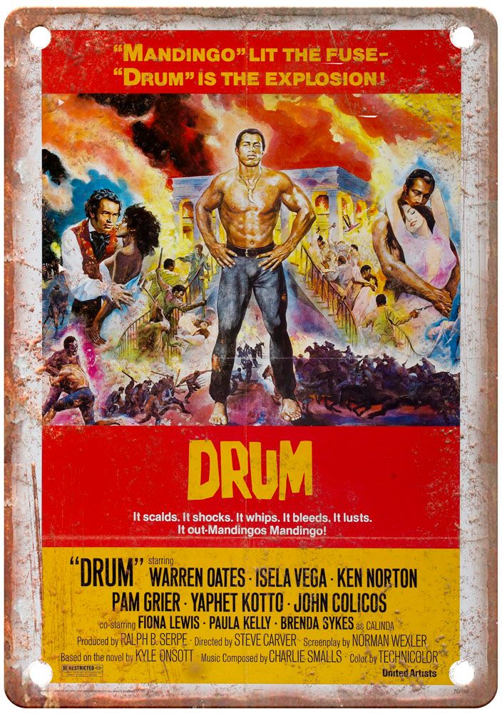 Drum Vintage Movie Poster Old Retro Look Metal Sign