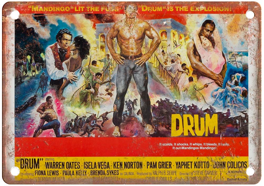 Drum Vintage Movie Poster Old Retro Look Metal Sign