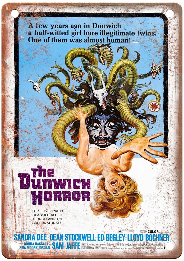 Dunwich Horror Vintage Movie Poster Old Retro Look Metal Sign