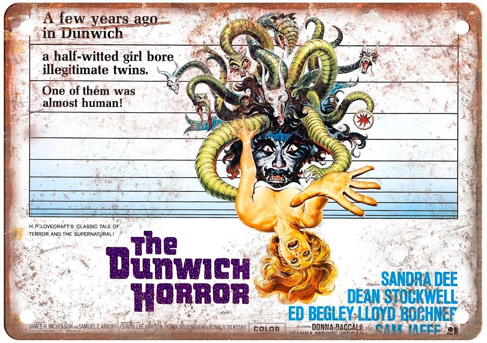 Dunwich Horror Vintage Movie Poster Old Retro Look Metal Sign