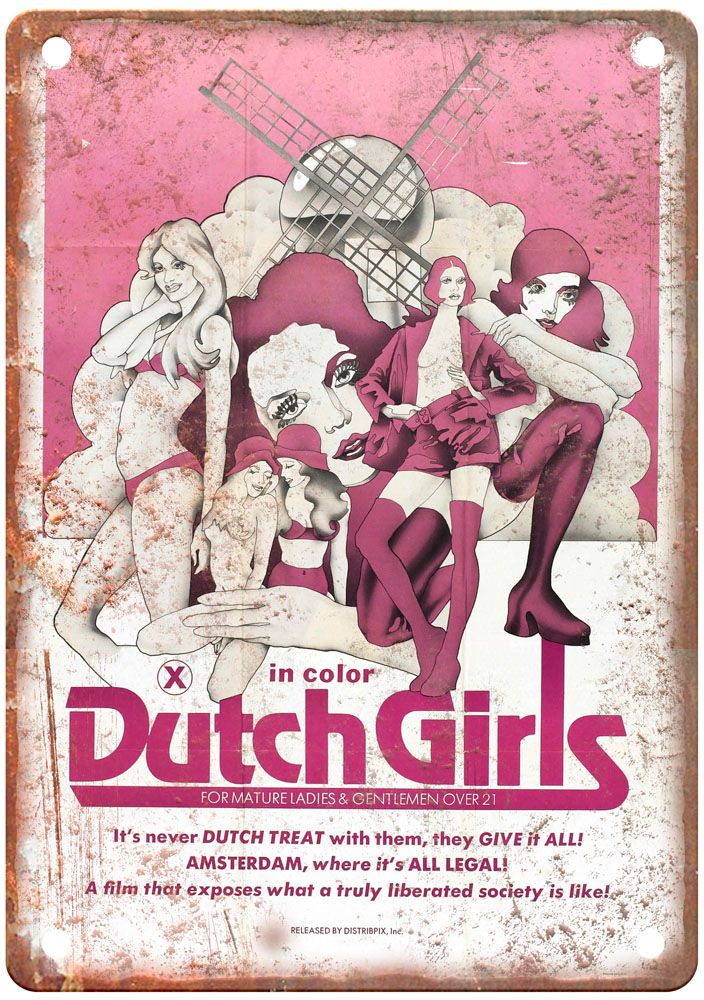 Dutch Girls Vintage Movie Poster Old Retro Look Metal Sign