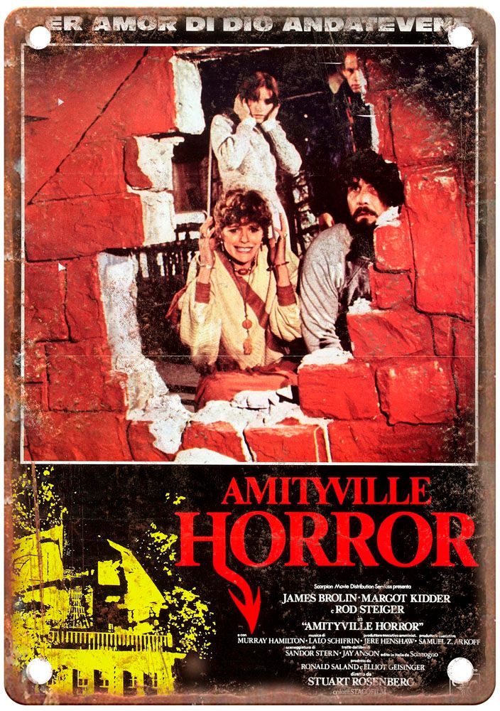 Amityville Horror 1979 Vintage Movie Poster Old Retro Look Metal Sign