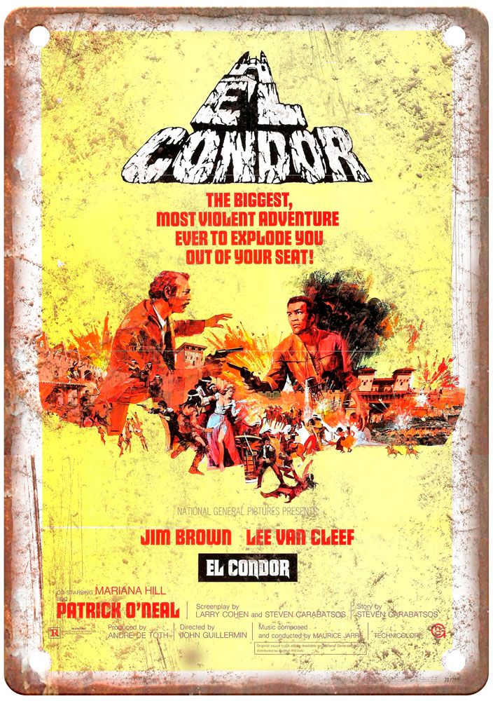 El Condor Vintage Movie Poster Old Retro Look Metal Sign