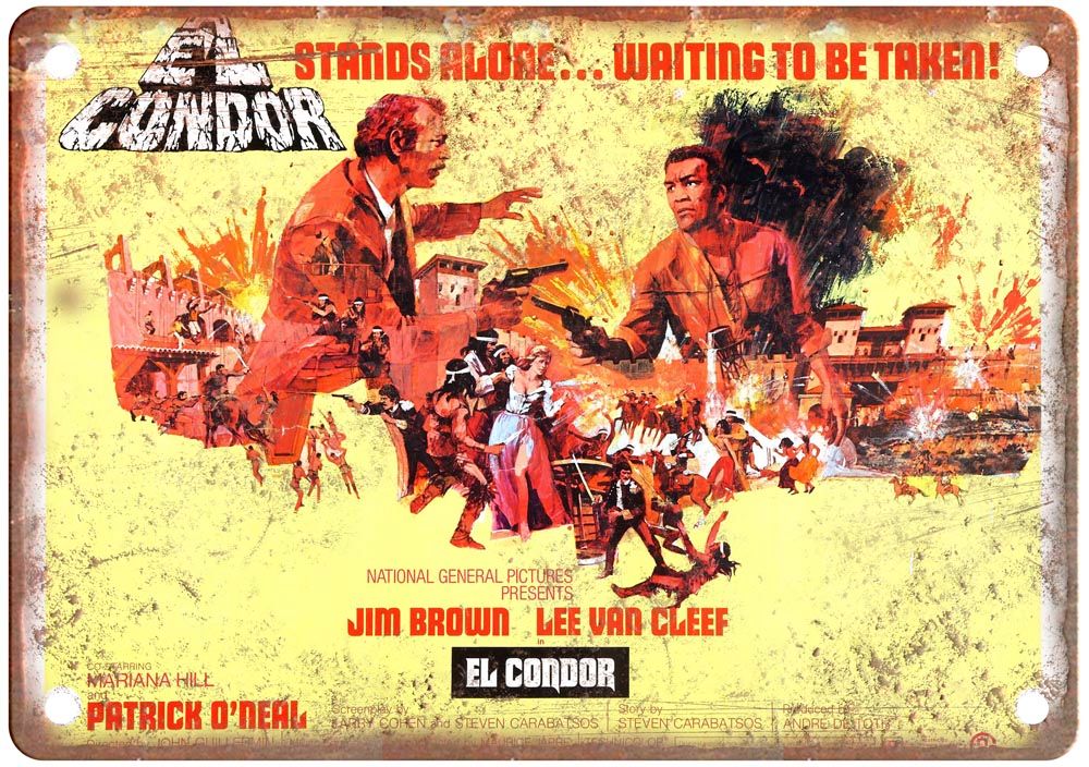 El Condor Vintage Movie Poster Old Retro Look Metal Sign