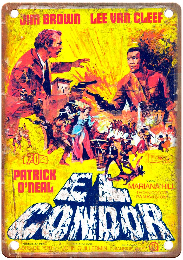 El Condor Vintage Movie Poster Old Retro Look Metal Sign