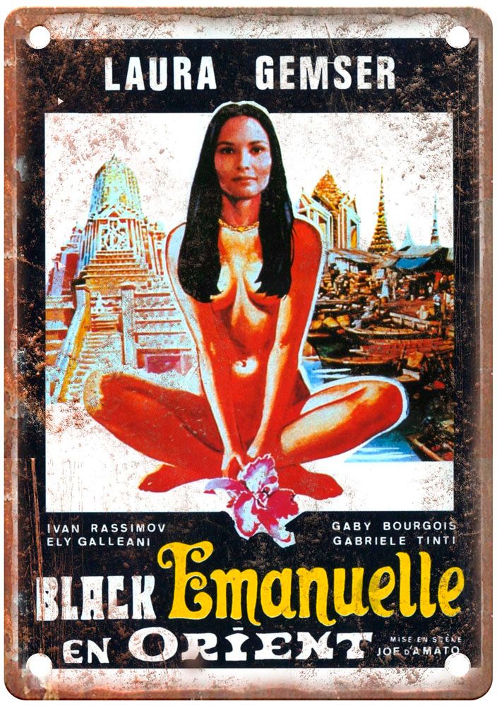 Emanuelle In Bangkok Vintage Movie Poster Old Retro Look Metal Sign