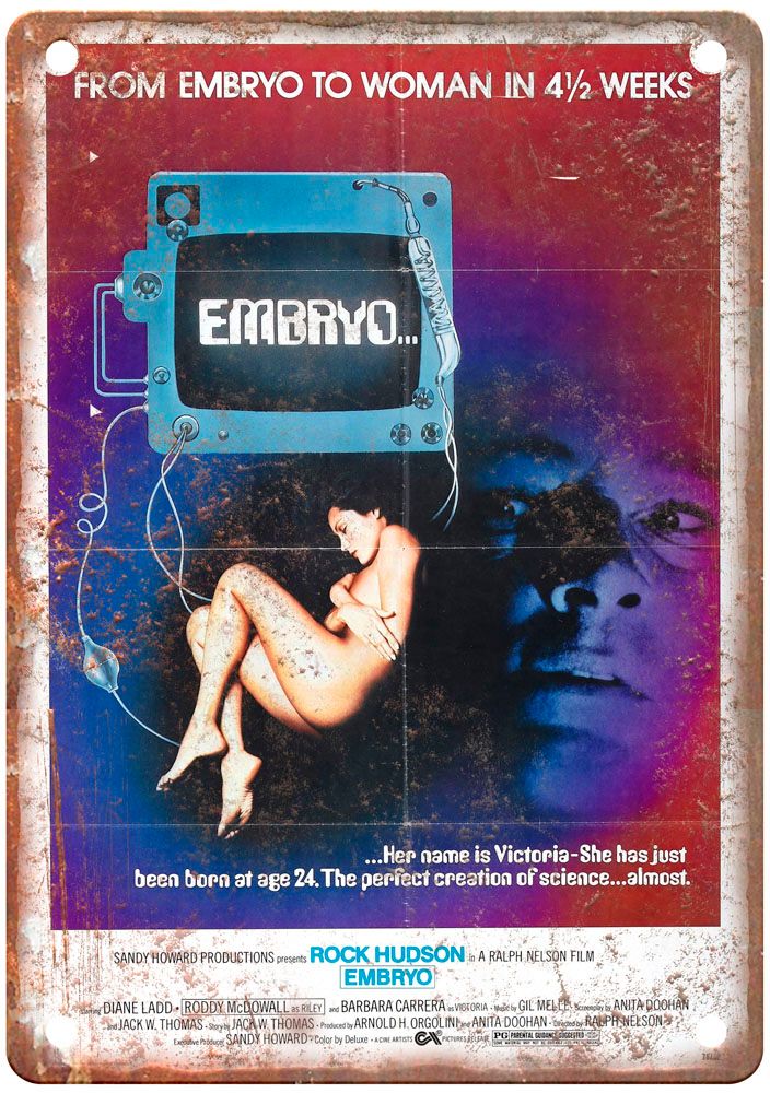 Embryo Vintage Movie Poster Old Retro Look Metal Sign