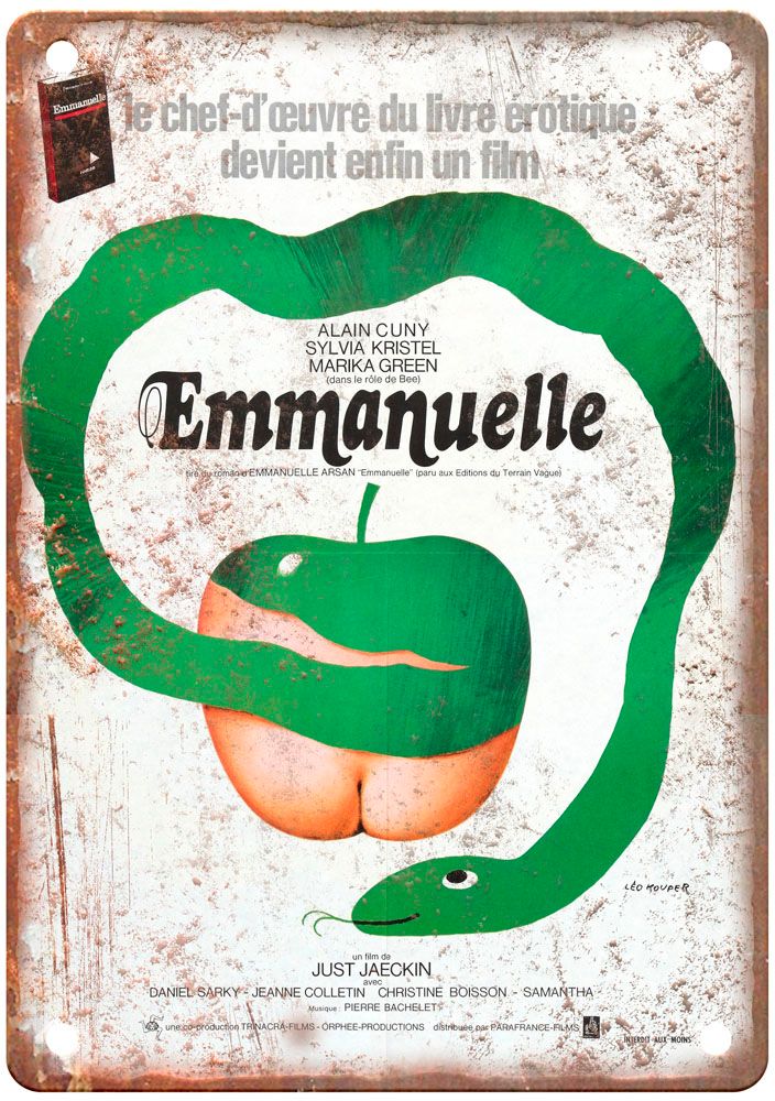 Emmanuelle 1 Vintage Movie Poster Old Retro Look Metal Sign