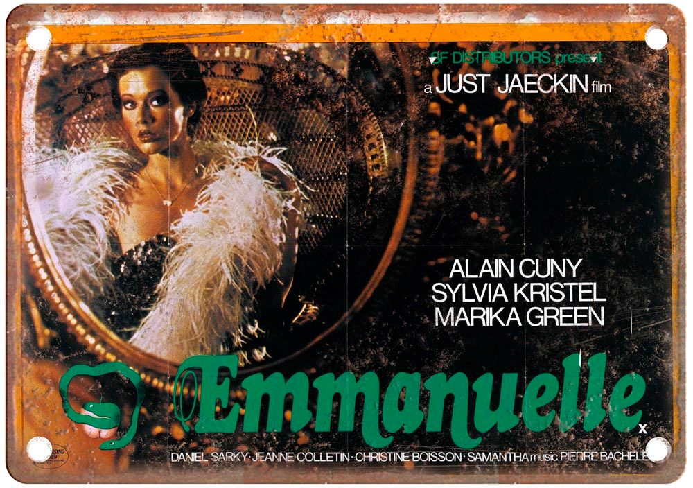 Emmanuelle 1 Vintage Movie Poster Old Retro Look Metal Sign