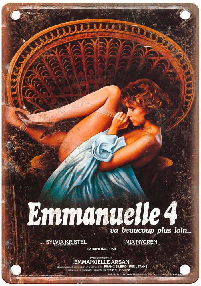 Emmanuelle 4 Vintage Movie Poster Old Retro Look Metal Sign