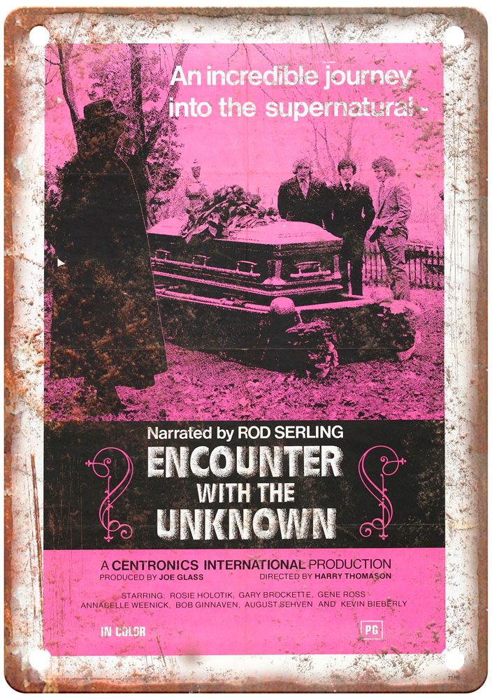 Encounter With Unknown Vintage Movie Poster Old Retro Look Metal Sign