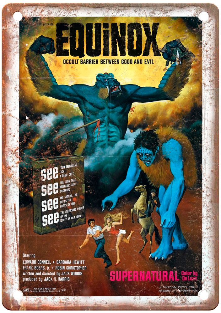 Equinox Vintage Movie Poster Old Retro Look Metal Sign