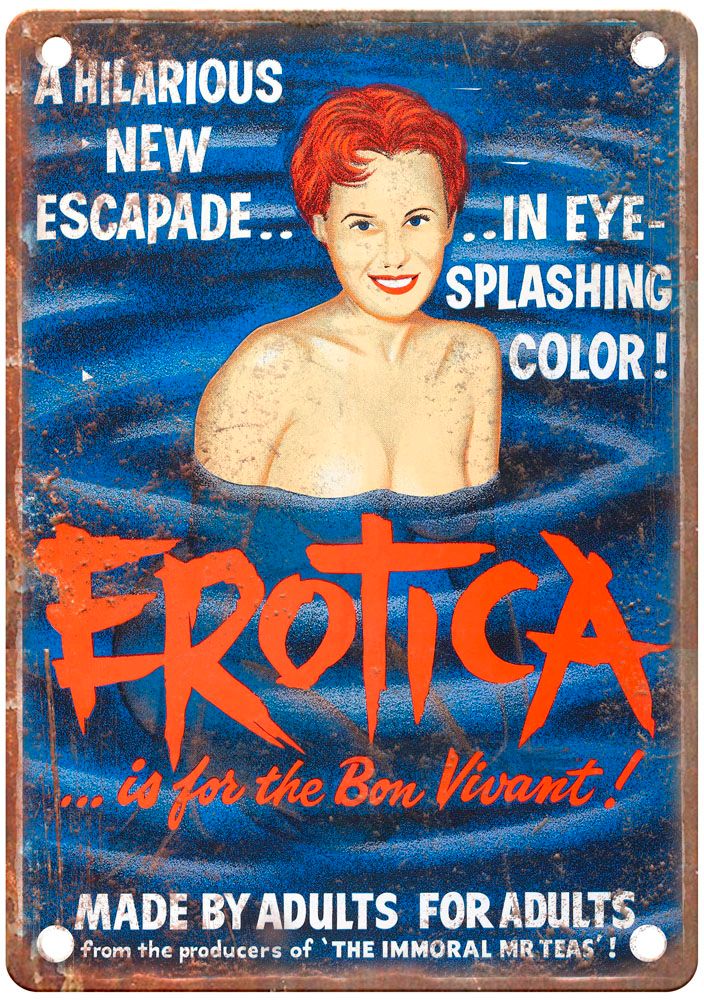 Erotica 1961 Vintage Movie Poster Old Retro Look Metal Sign