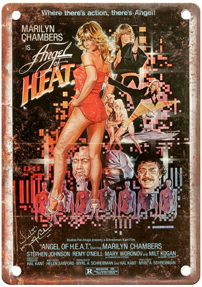 Angel Of Heat Vintage Movie Poster Old Retro Look Metal Sign