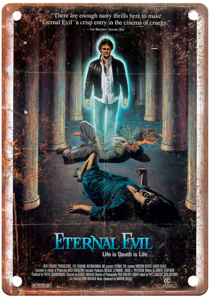 Eternal Evil Vintage Movie Poster Old Retro Look Metal Sign