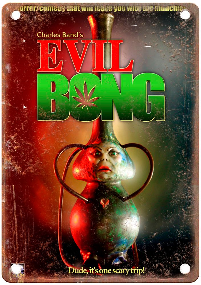 Evil Bong Vintage Movie Poster Old Retro Look Metal Sign