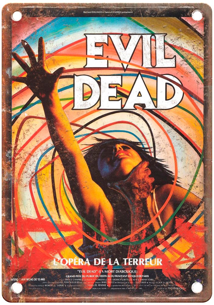 Evil Dead 1 Vintage Movie Poster Old Retro Look Metal Sign