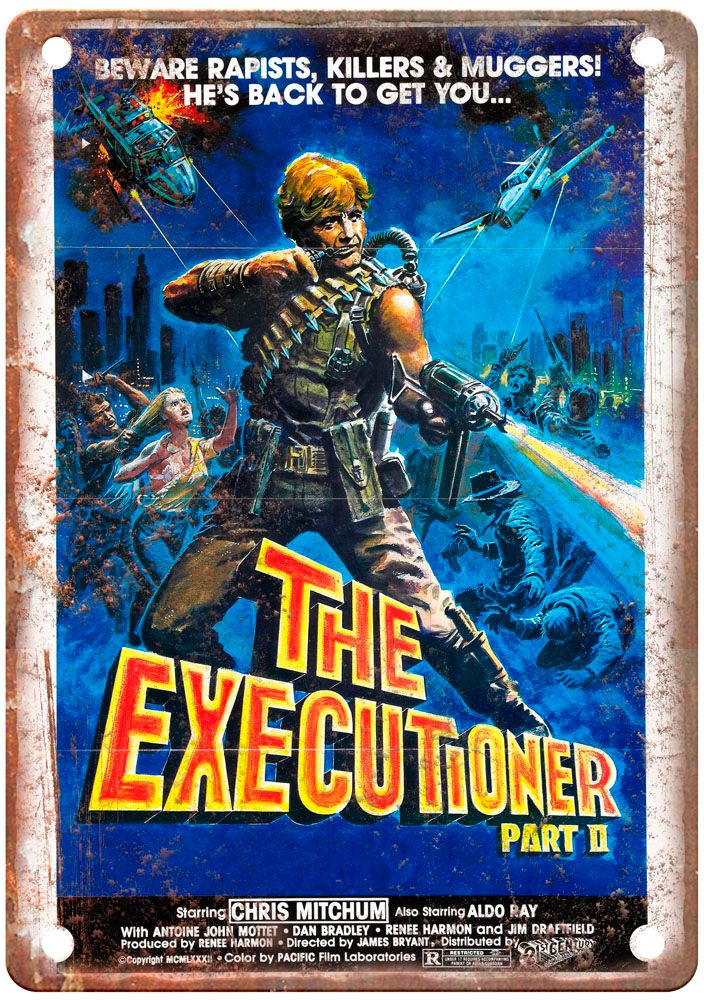 Executioner 2 Vintage Movie Poster Old Retro Look Metal Sign