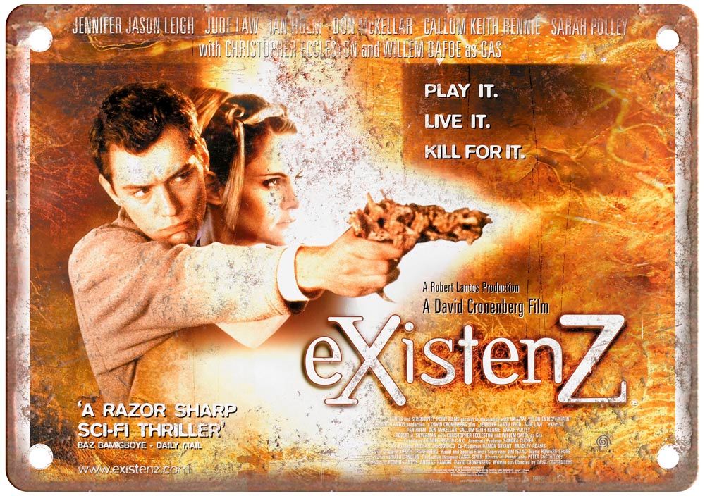 Existenz Vintage Movie Poster Old Retro Look Metal Sign