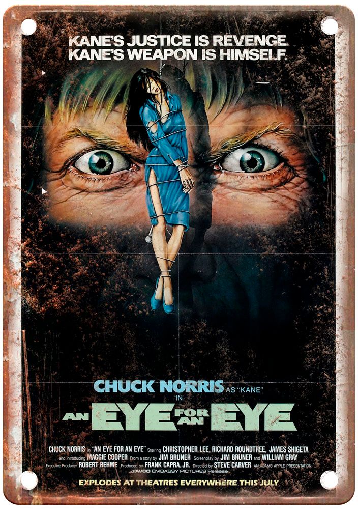 Eye For An Eye Vintage Movie Poster Old Retro Look Metal Sign