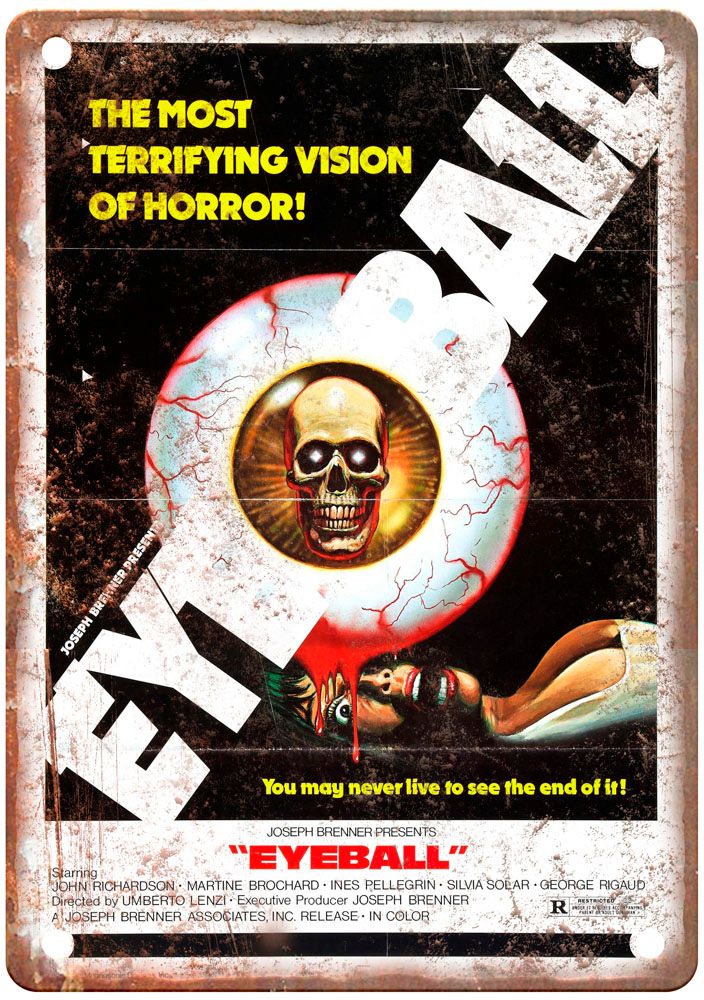 Eyeball Vintage Movie Poster Old Retro Look Metal Sign