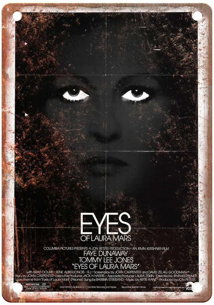 Eyes Of Laura Mars Vintage Movie Poster Old Retro Look Metal Sign