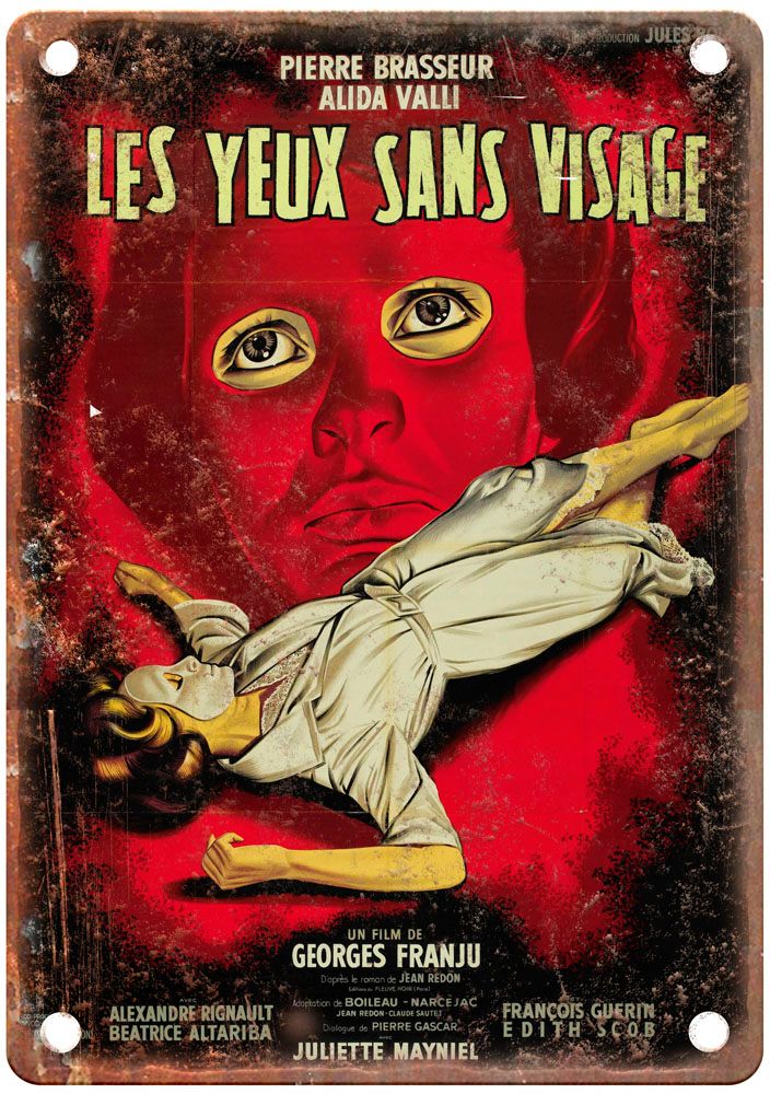 Eyes Without Face Vintage Movie Poster Old Retro Look Metal Sign