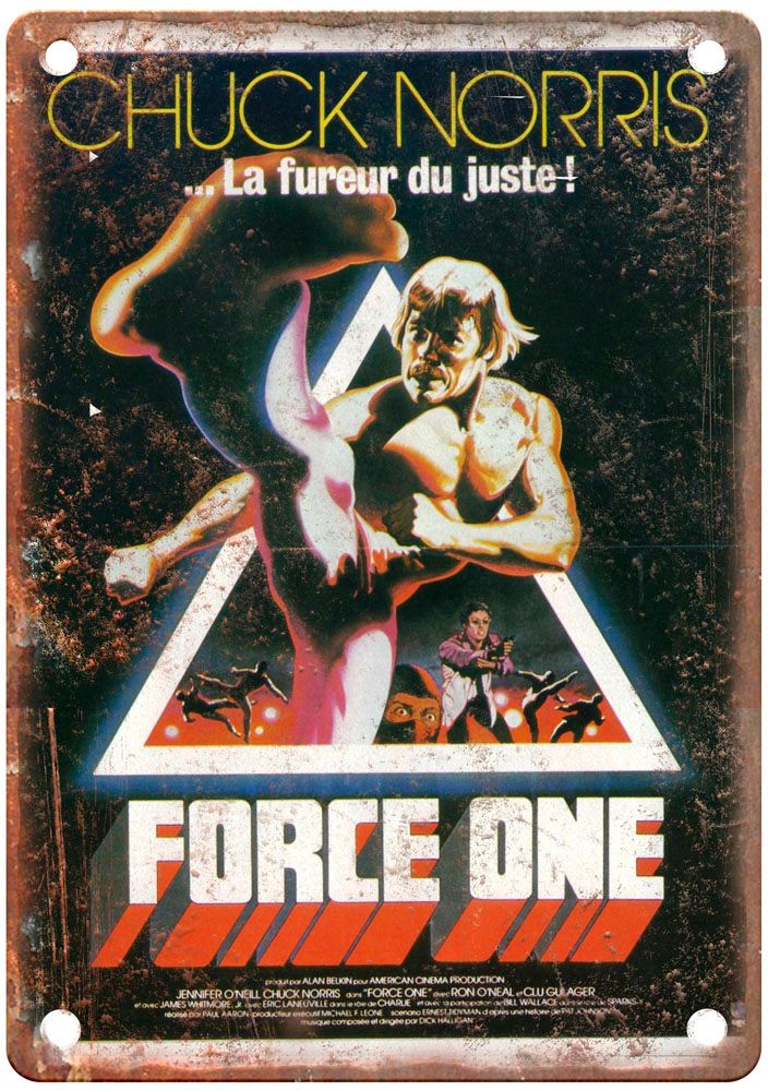 Force Of One Vintage Movie Poster Old Retro Look Metal Sign